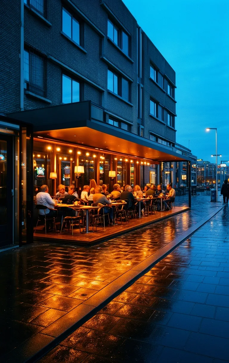 Norvexast exterieur bij schemering
